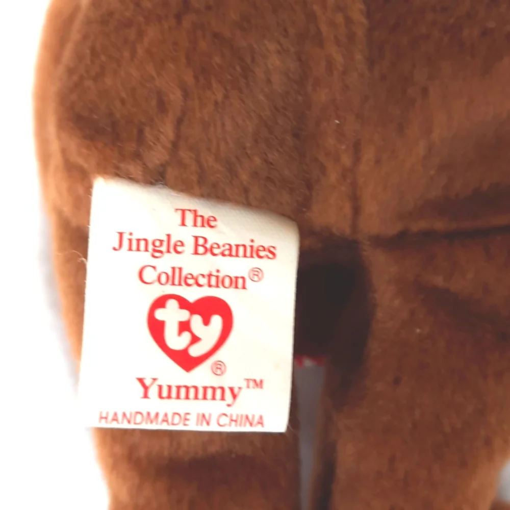 Ty Jingle Beanies Yummy Stuffed Bear Ornament Rattles